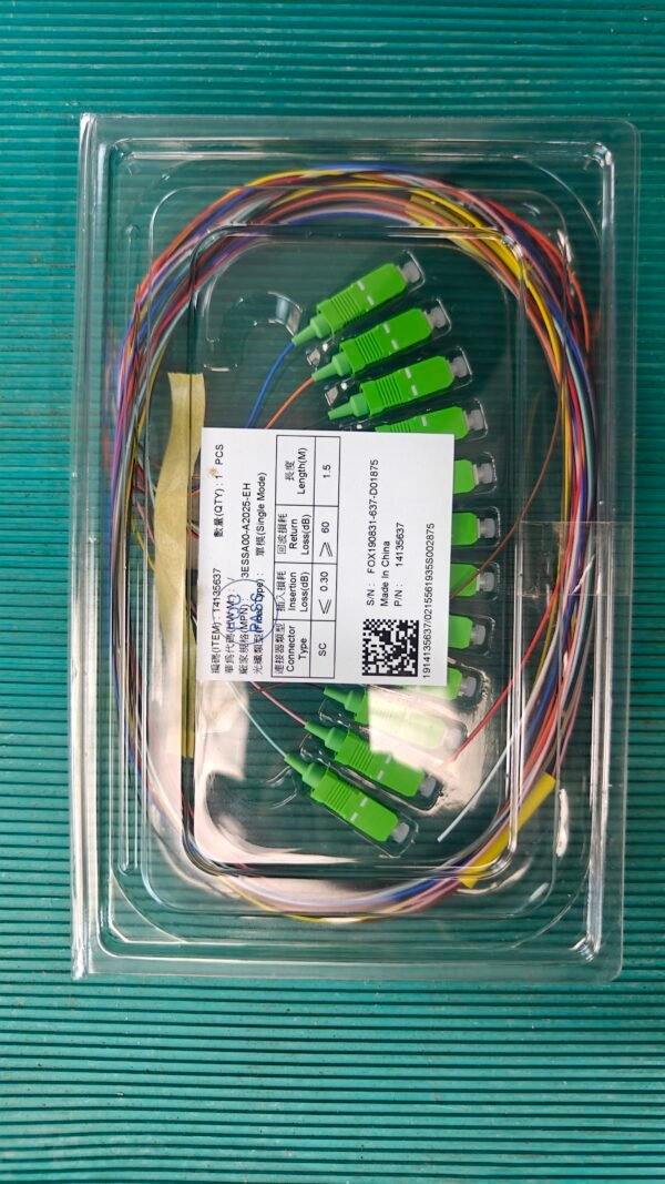 Genuine Huawei OEM 12-Core SC/APC Single Mode Fiber Optic Pigtail 1.5m - P/N 14135637 Surplus Stock